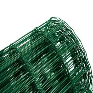 1.83m X 25m Green PVC Coated Euro Wire Mesh Fence with 50x50mm Mesh Size and Corrosion Resistance