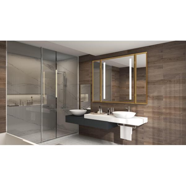 Увеличивающий светодиодный дисплей часов зеркальное освещение для индивидуального дизайна отделки в гостиничной ванной