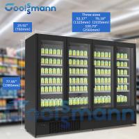 Puerta de vidrio para bebidas Muestra de refrigerador Enchufe de descongelación automática Frío de puerta de vidrio para bebidas