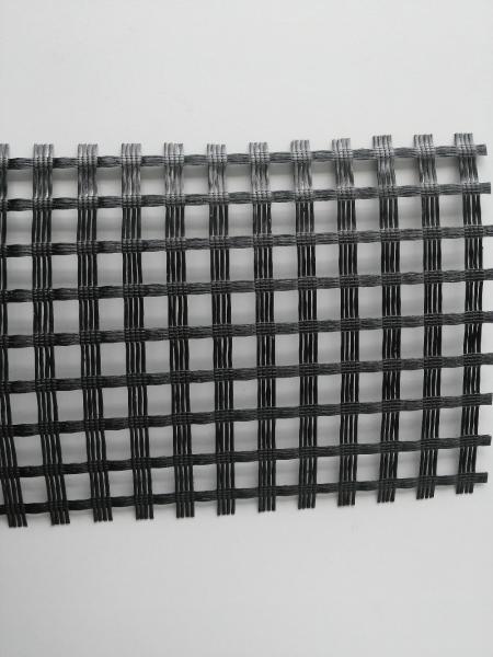 ASTM ISO Fiberglass Road Geogrid 120 Kn/M , Geogrid For Retaining Wall Reinforcement