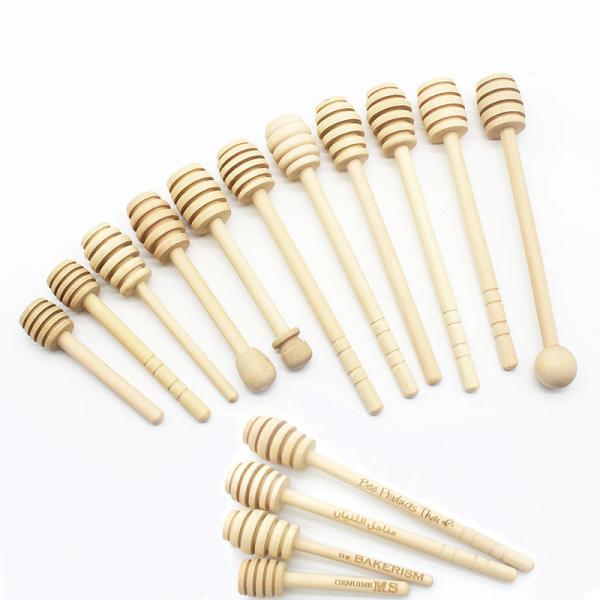 Customized Wooden Honey Stir Sticks Household Milk Tea Coffee Stirring Stick