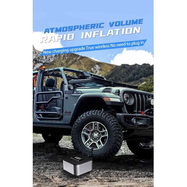 7800mAh Battery Digital Cordless Tyre Inflator For SUVs Off Road Adventures
