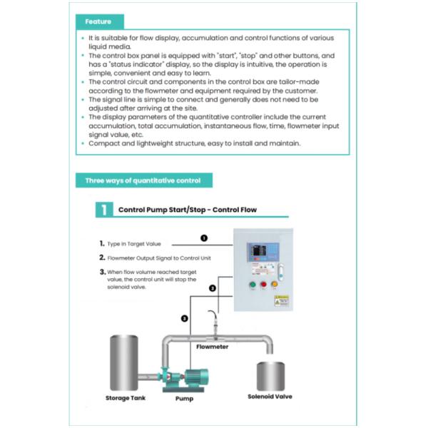 Quantitative Automatic Filling Flow Meter Batch Controller