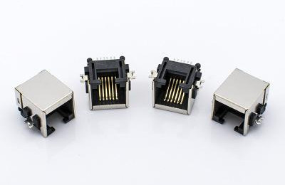 RJ11 Modular Jack,Shielded, SMT， Offset Telephone Jack 6P6C