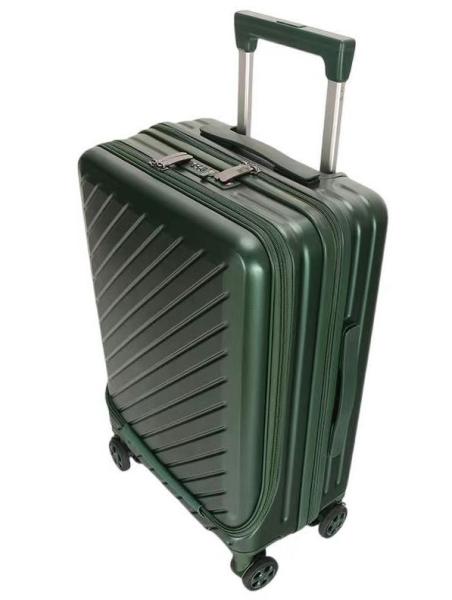 OEM ODM Hardside Carry On Luggage With Front Pocket Double Wheels