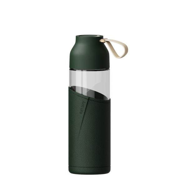 350ml Anti Scalding Reusable Custom Borosilicate Glass Bottle With Silicone Cover