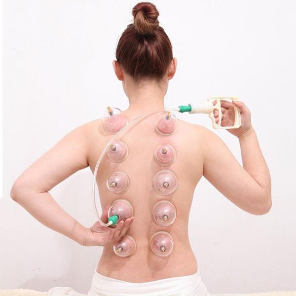 18 Pieces Chinese Body Cupping Jars Kit for Suction Cupping Massage Therapy Medical Massage Cupping Sets