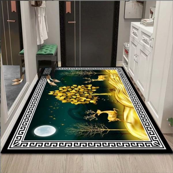 Abstract Picture Polyester Fiber Floor Carpet For Entrance Door And Living Room