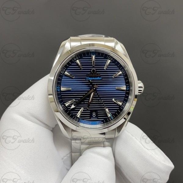 41.5mm Clone Omega Seamaster Automatic Mechanical Swiss 8500 Clear Dial Design