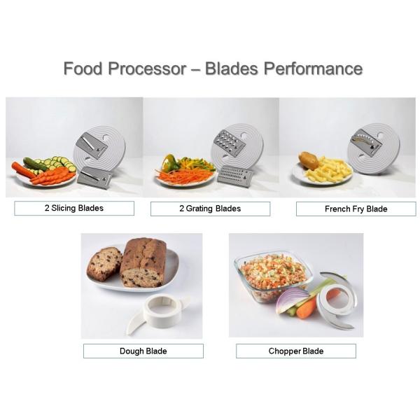 Food Preparation Stainless Steel Food Processor 1000W XL Bowl