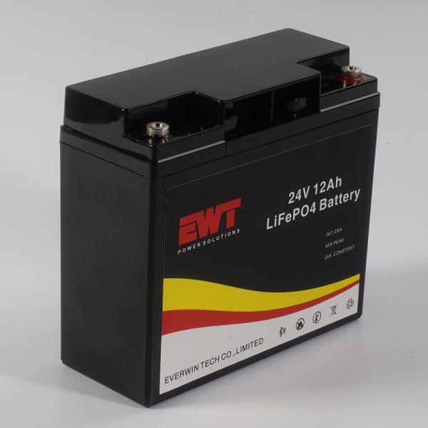 Rechargable LFP LifePo4 Battery Pack 24V 12AH For UPS Solar System