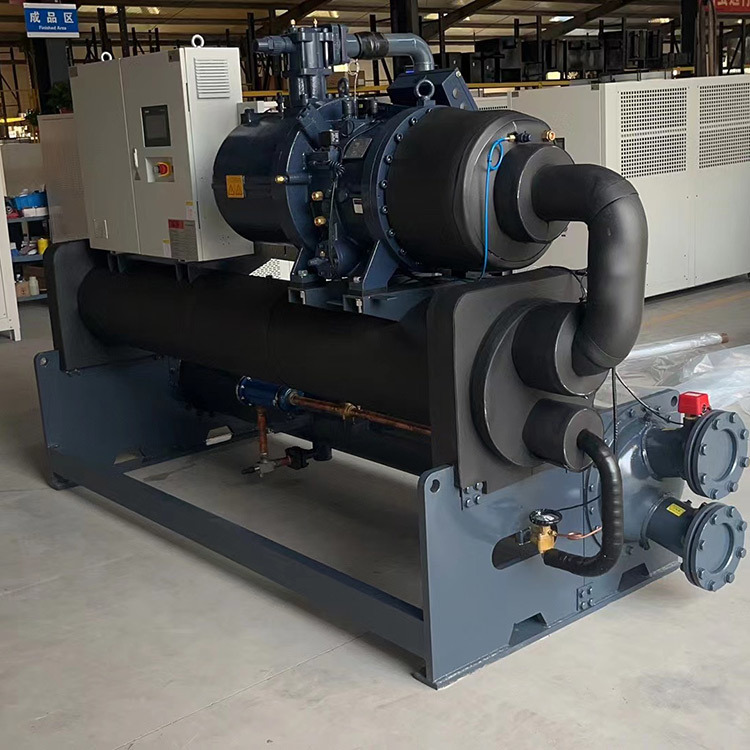 Touchscreen HMI Reciprocating Water Cooled Screw Chiller Plant Industrial Cooling Unit