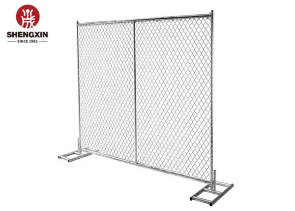 32mm Temporary Construction Chain Link Fence Hot Dipped Galvanization Insurance