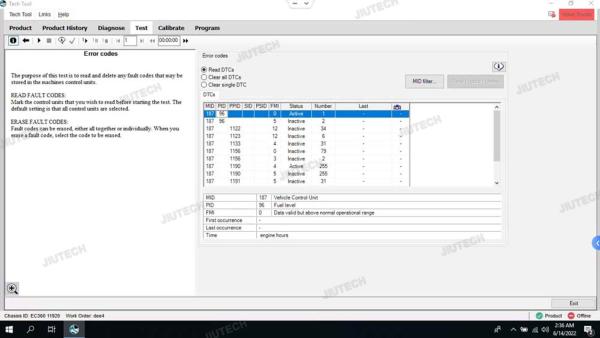 CF19 Laptop Para vocom vocom 2 vocom ii PRO Premium Tech Tool ppt ferramenta de diagnóstico de escavadeira de caminhão ferramenta para UD//Renault