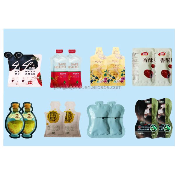 Honey Sauce Sachet Water Liquid Stick Jelly Ice Pop Juice Pouch Filling Machines Irregular Shape Packaging Machine