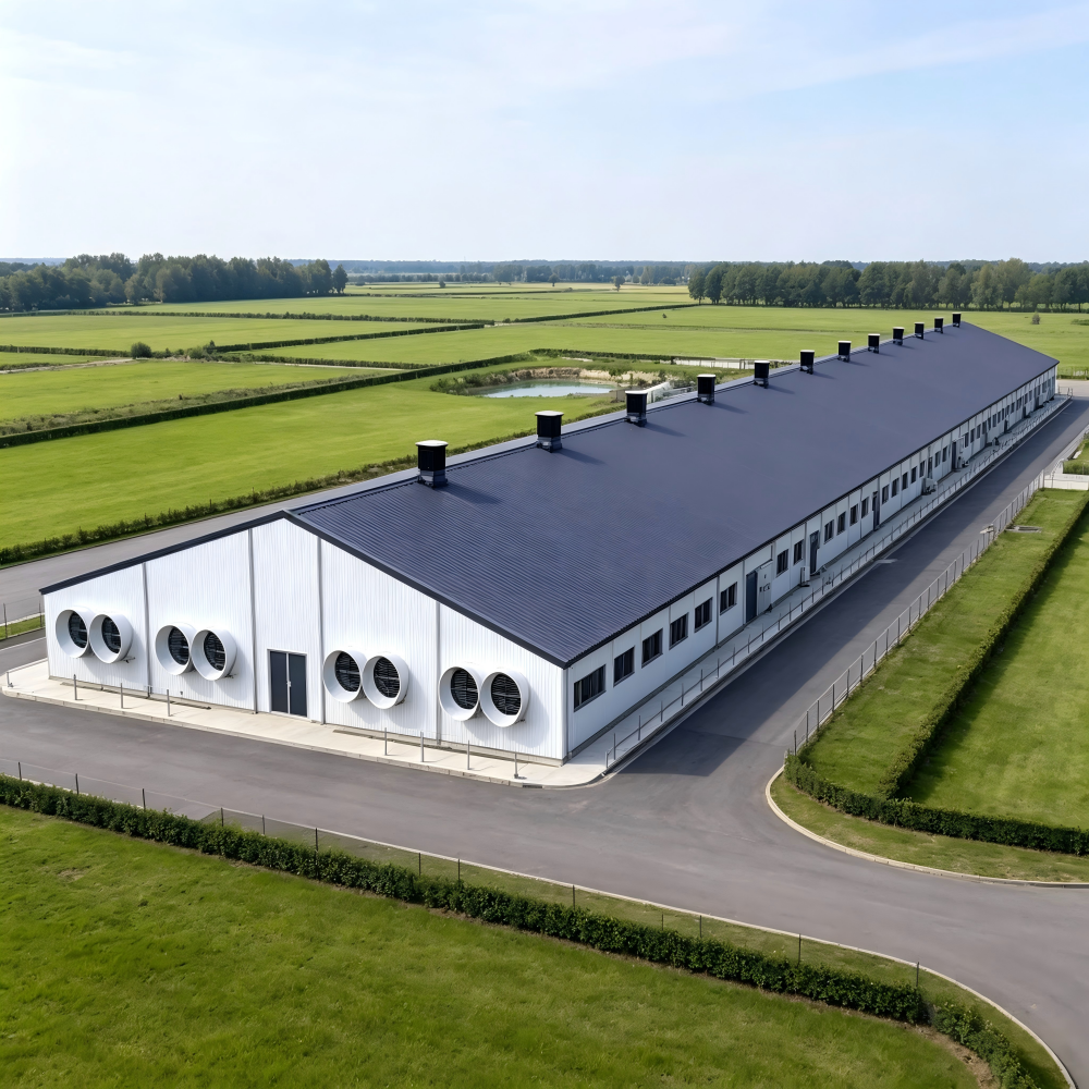 Budget-friendly Modular Steel Structure Poultry House Building Frame for Quick Delivery Commercial Broiler Farm Warehouse