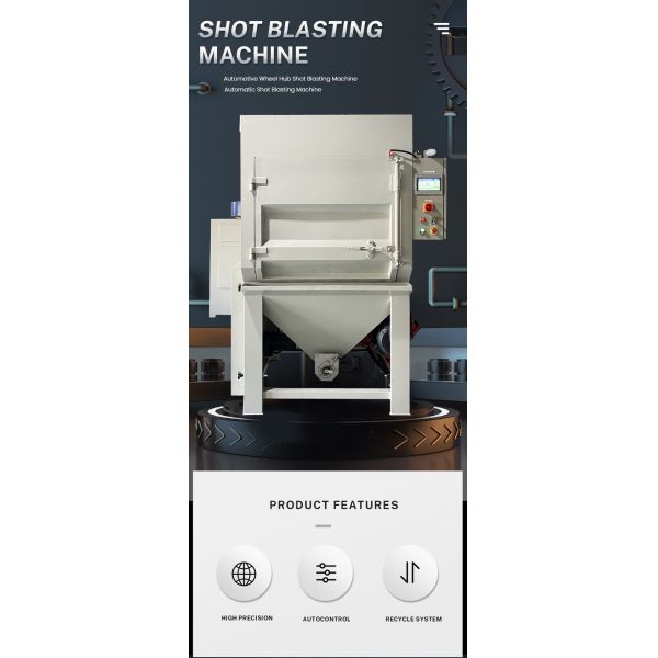 Automatic Shot Blasting Machine For Car Wheel Rims 7.5kw