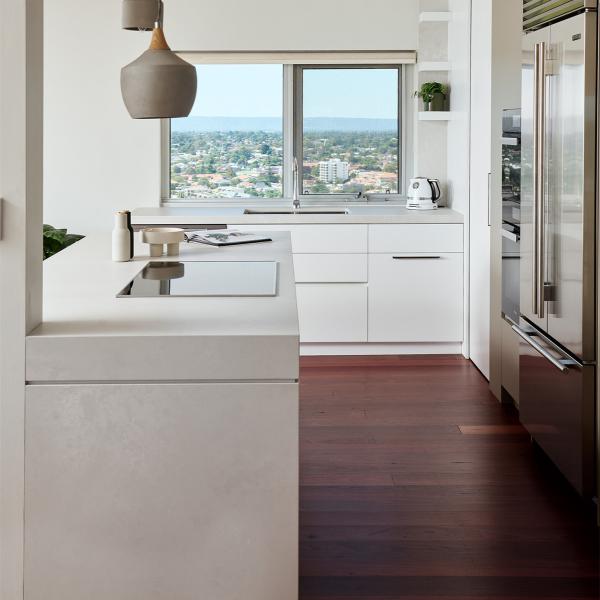 White And Light Grey Lacquer Kitchen Cabinet Stainless Steel Adjustable Leg