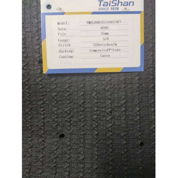55mm Pile Height 8000 Dtex 220 Stitches Per Meter High Density Football Artificial Turf for Stadiums and Training Places