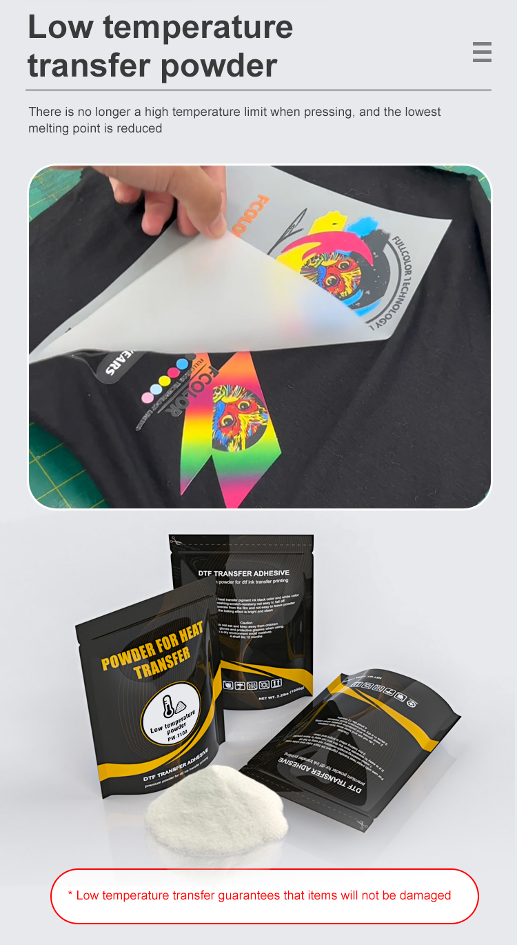 Fcolor New High Quality Super Soft and Stretchy Hot Melt Adhesive Glue Powder for DTF
