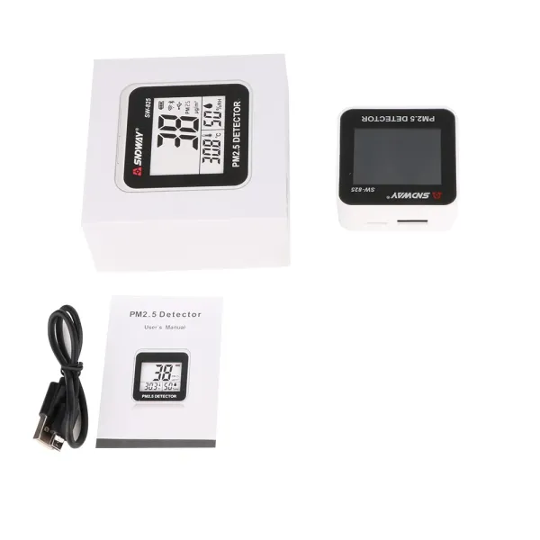 Portable PM2.5 Detector Air Quality Monitor with Laser Detection Humidity Meter