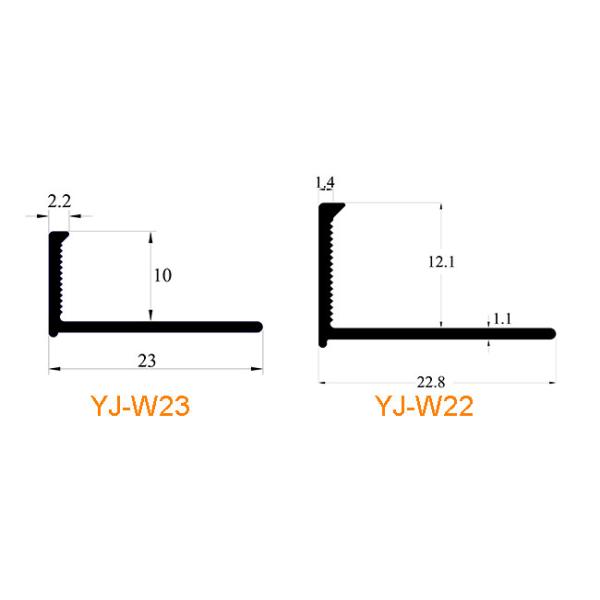 10mm Aluminium Straight Edge Trim , Silver L Shaped Metal Edging ODM