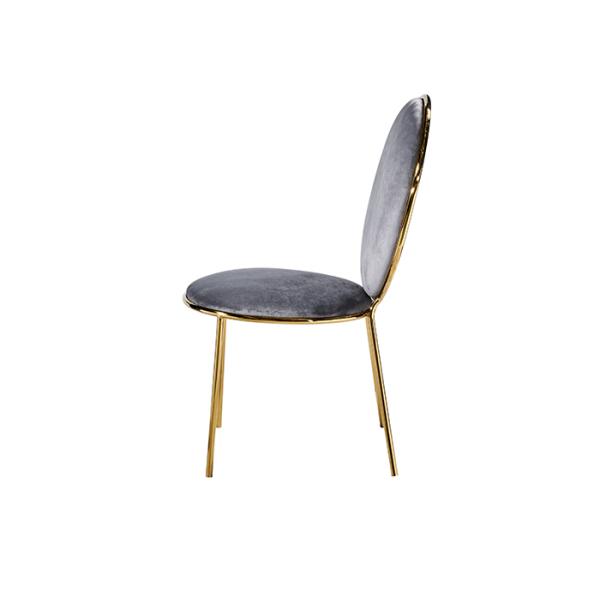 ISO18001 Light Luxury Steel And Leather Dining Chairs