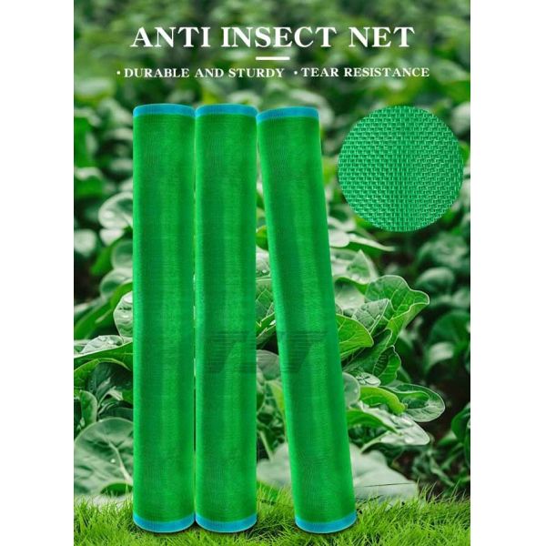 Green Anti 40 Mesh UV Protection Insect Barrier Nets 0.4mm HDPE For Greenhouse