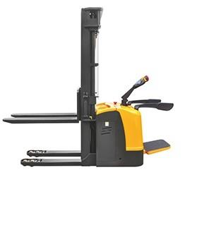 Warehouse 1.2 ton Ride Electric Stacker Truck Narrow Aisle Forklift Stepless Speed Control Alternating Current 1200Kg