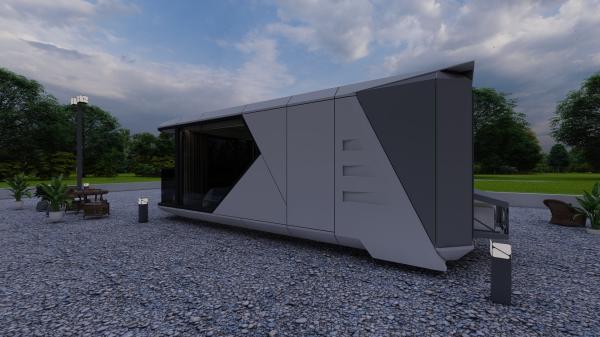 Maison capsule spatiale pour les lieux pittoresques de base à un prix abordable et une solution à partir de bâtiments préfabriqués durables