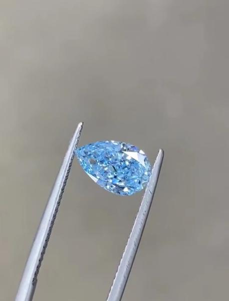 10 Mohs Pear Loose Diamantes azuis cultivados em laboratório 1.0ct-1.8ct Certificado IGI