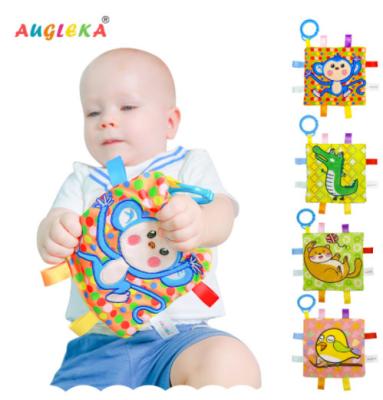 Soft Comfort Colorful Label Towel Newborn Baby Comfort Toy