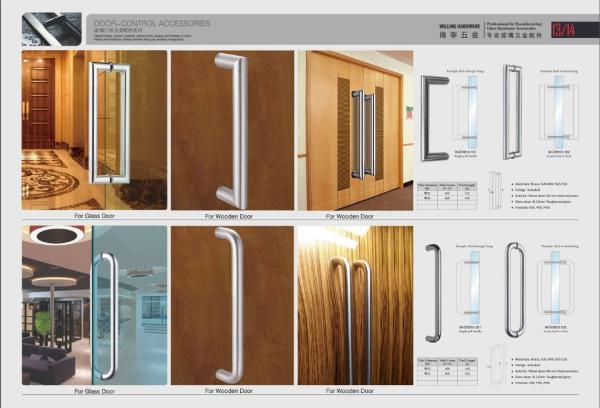 Modern curve Bar timber Door Handle Pull push Glass door Entry Exterior Interior Gate Entrance Brushed Finish W-DH610
