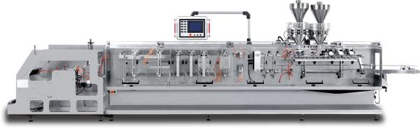 Snack Stand Up Pouch Packing Machine , Laminated Film Stand Pouch Filling Machine