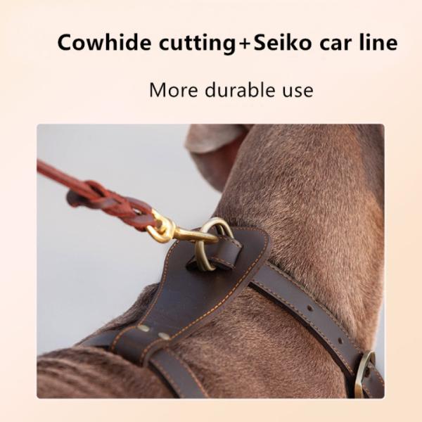 Кожаный поводок проводки любимца для среднего Mastiff боксера питбуля собак