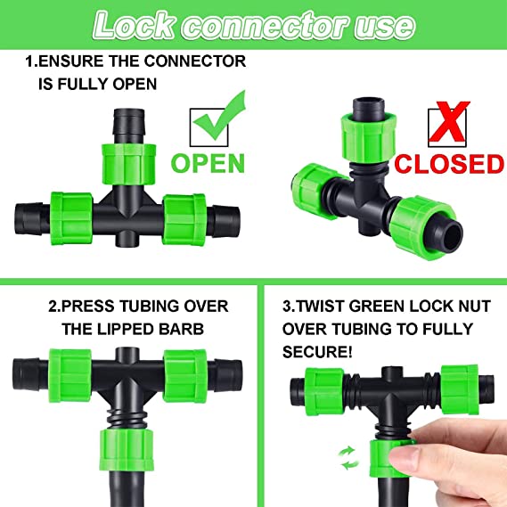 Труба соединяет дюйм отключенного клапана 1/2 полива штуцеров ленты потека