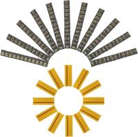 AAL-49-17 S Étiquettes de prix en plastique à base de métal en or/argent/noir