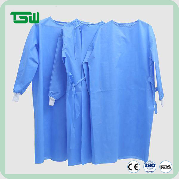 Liquid and blood Resistant Reinforced SMS Disposable Surgical Gowns