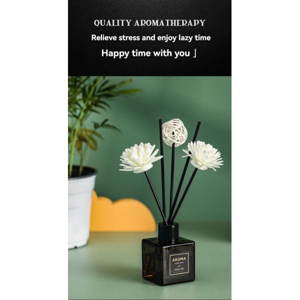 Bedroom and Living Room Decoration Sustainable Gray Small Square Bottle Air Freshener