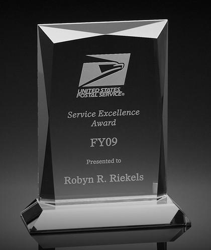 odyssey crystal award/2d/3d laser engraving crystal trophy/excellence crystal award