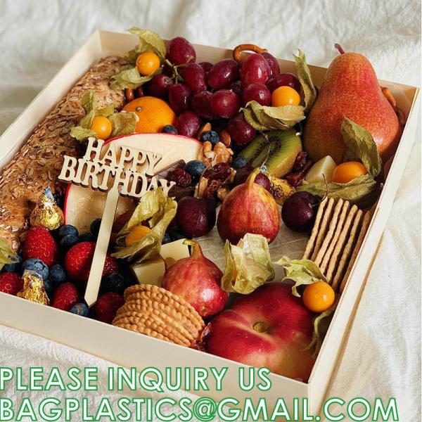 Bakery Boxes, Craft Paper Box, Disposable Paper Food Packaging Take Away Window Fruit Sushi Salad Paper Boxes With Logo
