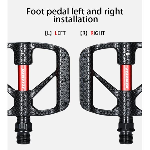 Universal de aluminio del pedal 9/16 de los pedales MTB de la bici de montaña de KOOTU para la bicicleta de Mtb