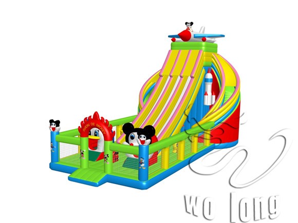high inflatable slide, children slide