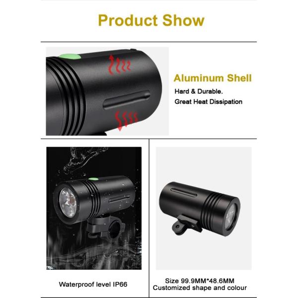 Батарея 3300 люменов построенная в свете велосипеда переднем с идет Pro переходник прочный