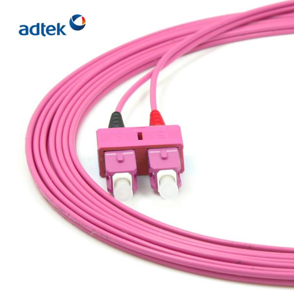 Indoor Fiber Optic Patch Cord LC-SC 24 Fibers OM4 Multimode 0.2dB PVC / LSZH