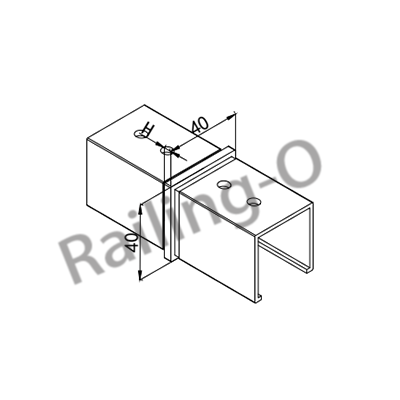Low Profile Slotted Tube 40 X 40  ISO9001  Straight Joiner MTC QLS030.040