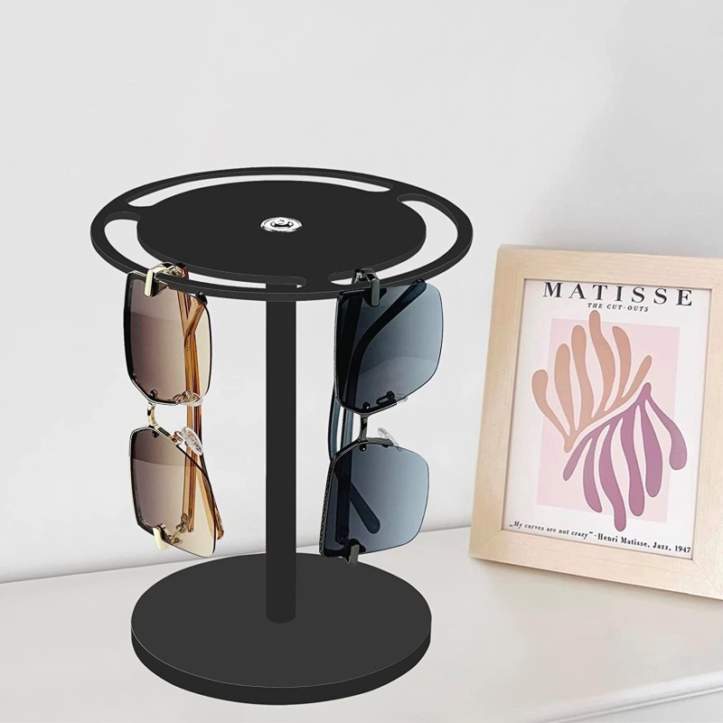 Custom Rotating Desktop Storage Rack Transparent Acrylic Sunglasses Display Rack for Bathroom or Living Room Use