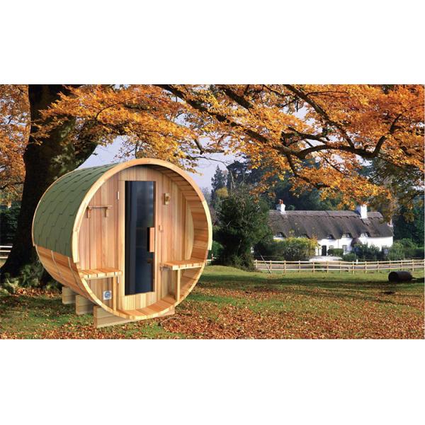 2021 Hot Selling Solid Wood Hemlock Sauna Saturated Steam Sauna Popular Outdoor Computer Eco Sauna Barrel Traditional Saturated Steam Sauna Room/Red Cedar Wood