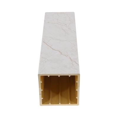 Hotels Wood Grain Hollow Wooden Tube 100x100mm Easy Installation