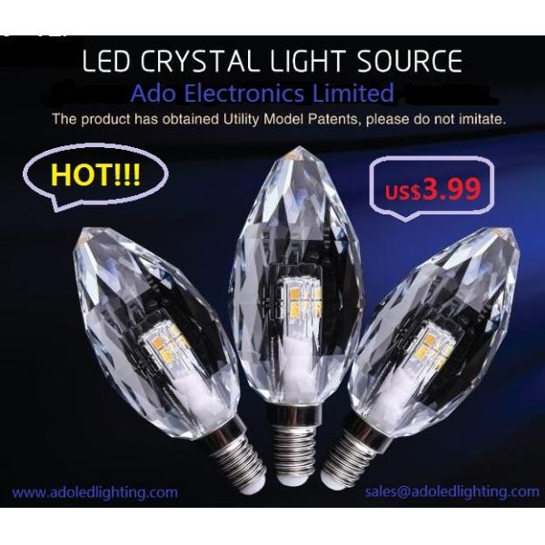 3W 5W E14 Crystal candle light led lamp new design 110V 220V k5 crystal housing